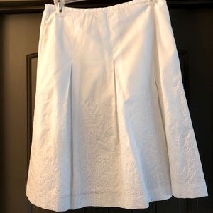 TALBOTS white cotton Skirt